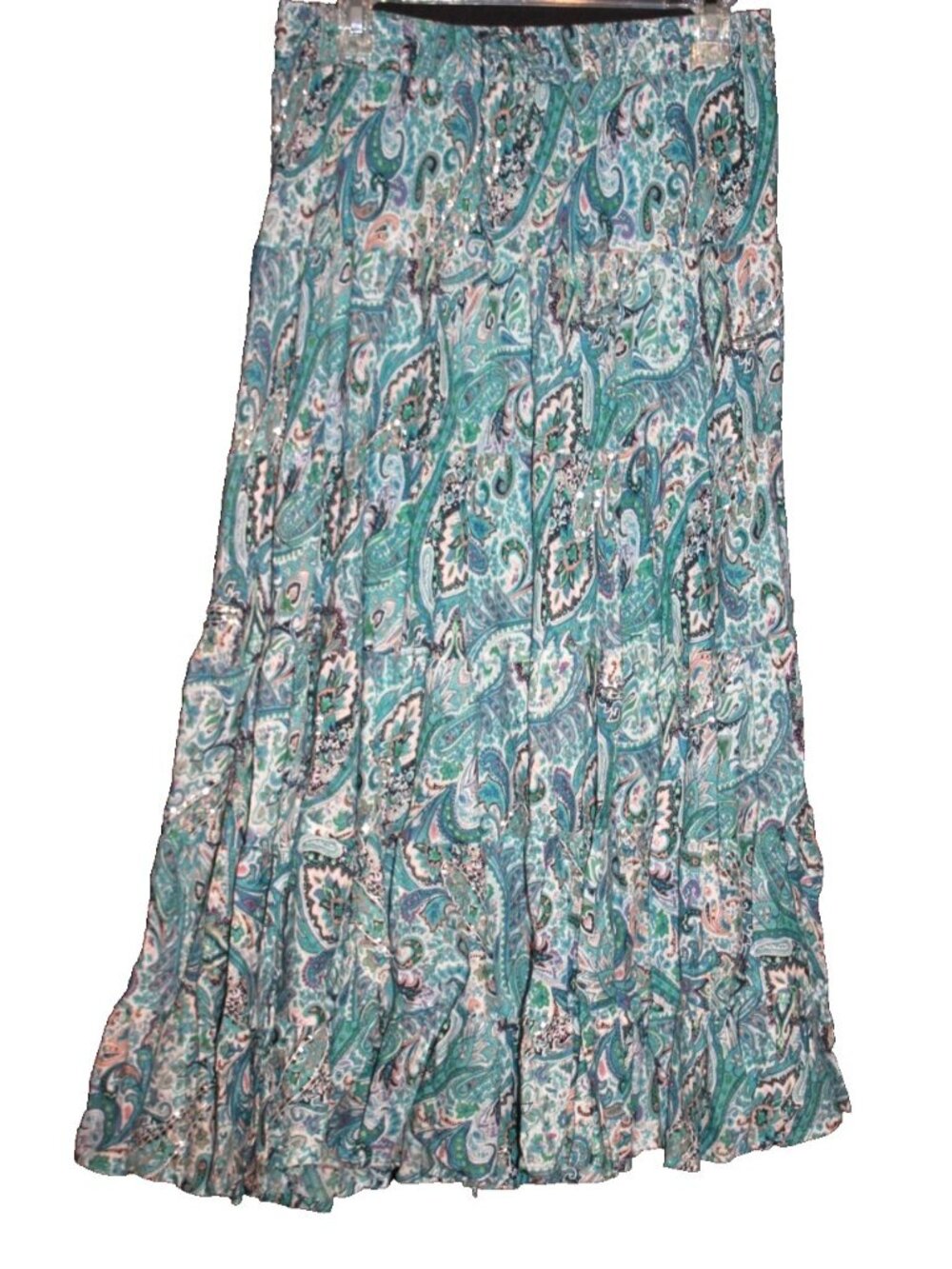 Wonderous Art Wear Cotton Midi Skirt Lined Hippie  Boho Made in India Size OS